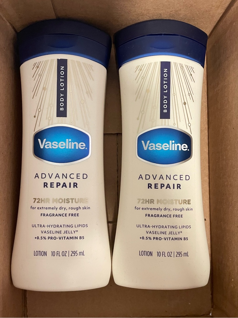 Vaseline Advanced Repair Fragrance Free Body Lotion Brand New 2pk 10oz each